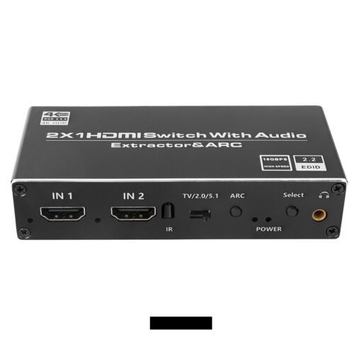 HDMI Extractor Switch Splitter 2x HDMI-HDMI + Audio ARC 4K EDID Spacetronik SPH-SAE07 – Obrázok 2