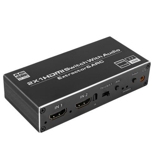 HDMI Extractor Switch Splitter 2x HDMI-HDMI + Audio ARC 4K EDID Spacetronik SPH-SAE07