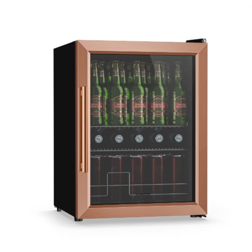 Klarstein Beersafe chladnička na nápoje so sklenenými dverami | 64 x 48 cm | 60 litrov | 85 W | Meď/Čierna
