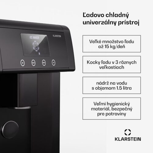 Klarstein Eiszeit výrobník kociek ľadu z nehrdzavejúcej ocele 3 veľkosti kociek ľadu strieborná – Obrázok 2