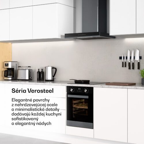 Klarstein Verosteel vstavaná rúra | 45 cm | 49 litrov | energetická trieda A | 2000 W | čierna – Obrázok 2