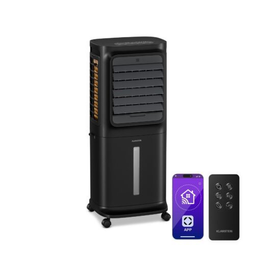 Klarstein Breezcube inteligentný ochladzovač vzduchu s vodným chladením | 340 m³/h | 10 l | 30 m² | 3 režimy | 50 W