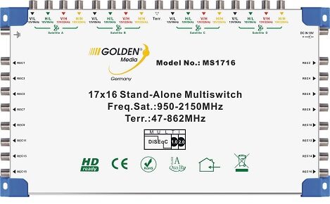 Golden Media Multiprepínač 17/16