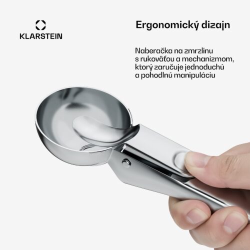 Klarstein FrostFusion zmrzlinová lyžica | nerezová oceľ | protišmyková | ergonomická | vhodná do umývačky riadu – Obrázok 2