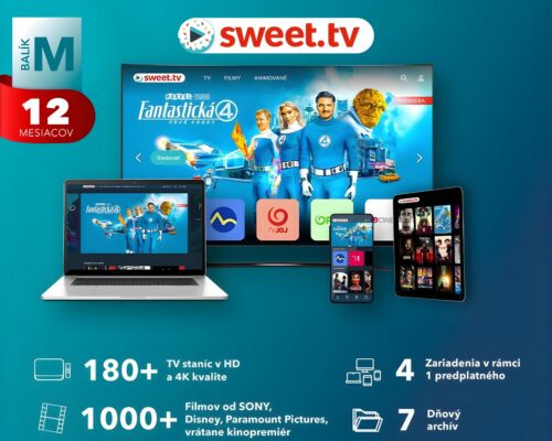 SWEETTV Sweet TV balíček M na 12 mesiacov