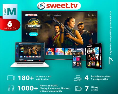 SWEETTV Sweet TV balíček M na 6 mesiacov