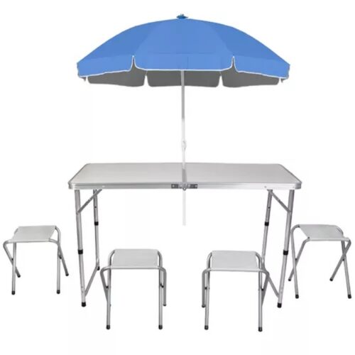 Trizand Campingový set stolík + 4 stoličky 23238 – Obrázok 2