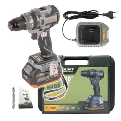 Aku vŕtací skrutkovač Procraft Industrial CD20A | CD20A-1b-c CD20A-1b-c