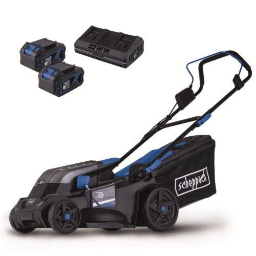 Akumulátorová kosačka Scheppach BC-MP380-X 20 V 4 v 1 + 2x 4Ah batéria + nabíjačka 5911414400