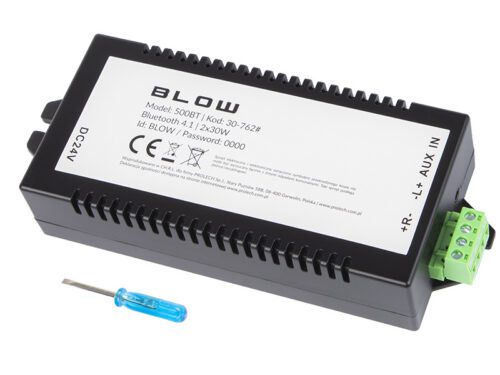 Blow BT500 Bluetooth zosilňovač 2×30 W s AUX vstupom