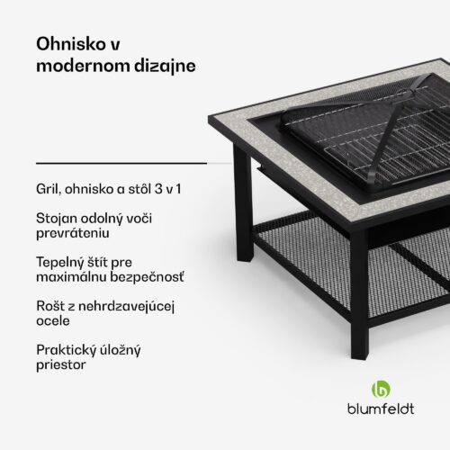ohnisko s funkciou grilu