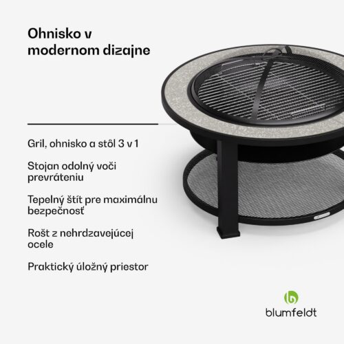 ohnisko s funkciou grilu