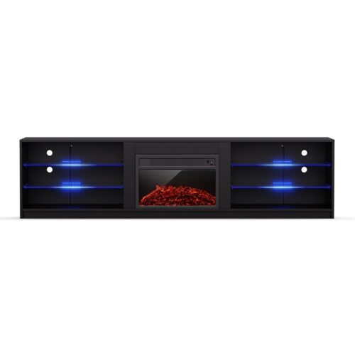 Blumfeldt Perth Medium Lowboard TV skrinka s elektrickým krbom