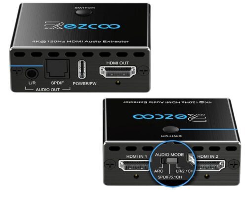 Ezcoo HDMI 2.1 Audio Extractor a HDMI prepínač 8K 4K120 ARC 48Gbps – Obrázok 2