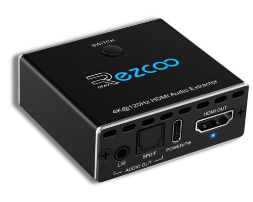 Ezcoo HDMI 2.1 Audio Extractor a HDMI prepínač 8K 4K120 ARC 48Gbps