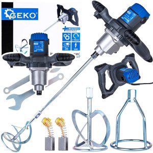 GEKO Elektrický mixér na farby a malty 1200W 2 rýchlosti s prídavným mixérom (4) G80210