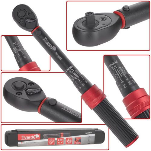 GEKO Momentový kľúč 1/4" 5-25Nm TVARDY T00250