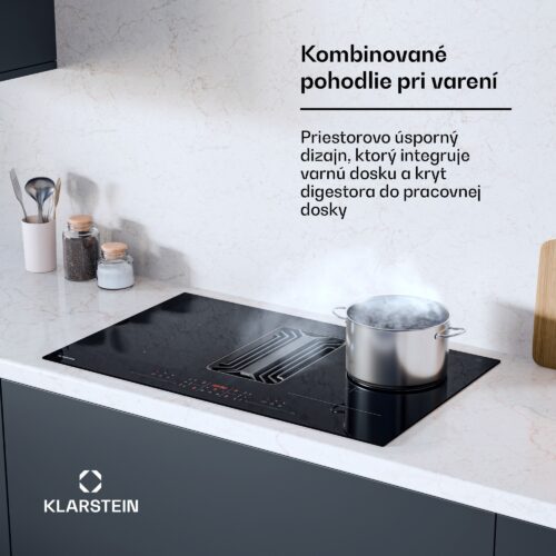 Indukčná varná doska s integrovaným digestorom