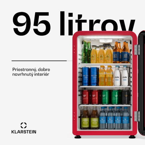 Klarstein Audrey Evo chladič nápojov | 74 x 38 cm | LED vnútorné osvetlenie | 95 W | 42 dB – Obrázok 2