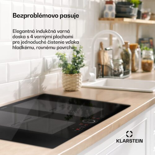 Klarstein Delicatessa 77 Flex vstavaná indukčná varná doska 4 zóny 7000 W sklokeramika – Obrázok 2
