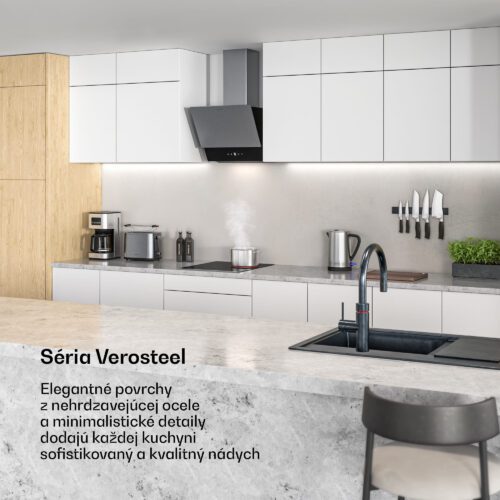Klarstein Verosteel sklokeramická varná doska + Verosteel odsávač pár bez komína | 45 cm – Obrázok 2