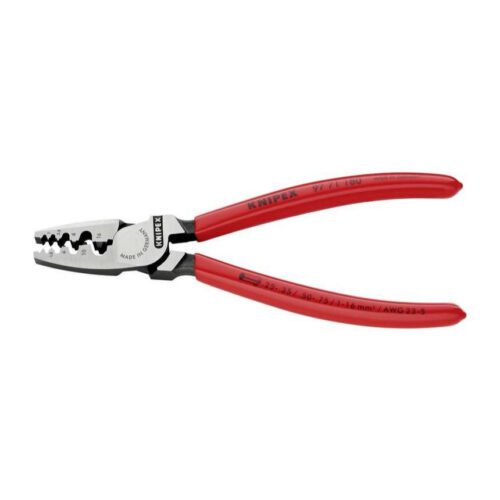 Krimpovacie kliešte KNIPEX 97 71 180 pre koncové objímky 180 mm - leštená hlava