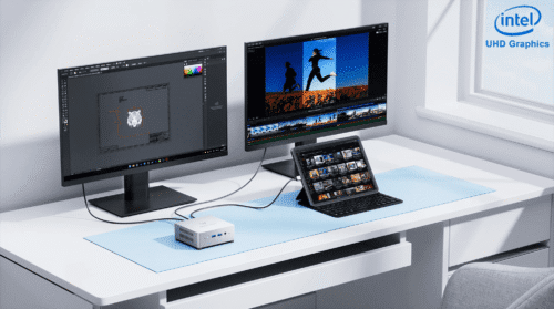 Minisforum UN100L mini PC Intel N100 16GB 512GB Windows 11 Pro – Obrázok 2