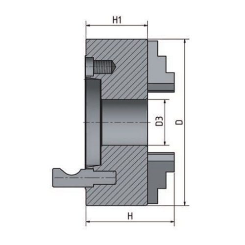 OPTIMUM 4-čeľusťové skľučovadlo s nezávisle nastaviteľnými čeľusťami ø 200 mm Camlock 5 3442880