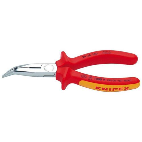 Polkruhové kliešte s čepeľami pre rádiotechniku 160 mm - 1000 V. KNIPEX 25 26 160 - chrómované