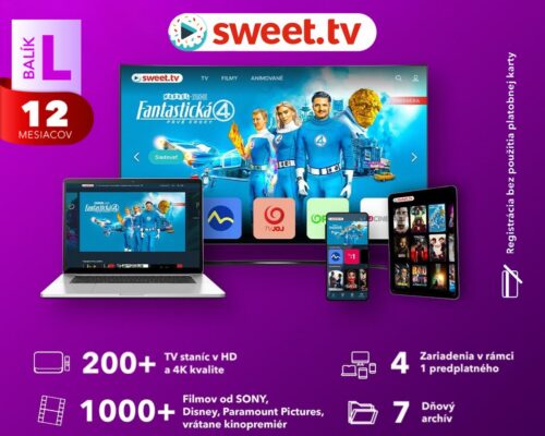 SWEETTV Sweet TV balíček L na 12 mesiacov