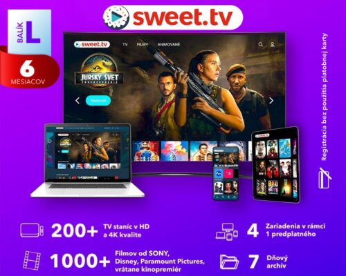 SWEETTV Sweet TV balíček L na 6 mesiacov