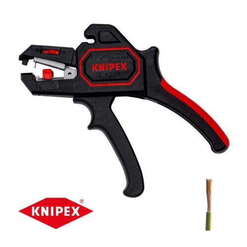 Samonastavovacie kliešte na odizolovanie 180 mm. KNIPEX 12 62 180 - leštená hlava