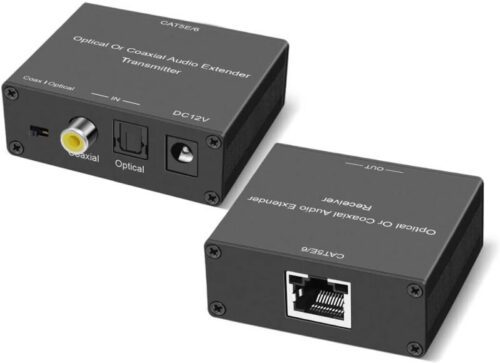 Spacetronik Transmitter Audio Toslink 150m LAN SPA-LHF01