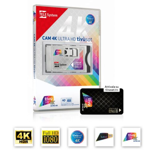 TiVusat Telesystem SmarCam 4K ULTRA HD CI+ vrátane čiernej čipovej karty – Obrázok 2
