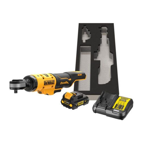Aku bezuhlíková račňa s otvorenou hlavou DeWALT DCF503L1G 18V 3/8" a GFN krytom DCF503L1G