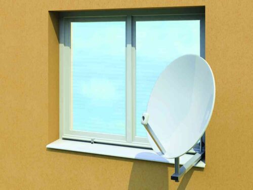 CONSOLE Konzola pre parabolu na plastové okno 50 cm bez vrtania – Obrázok 2