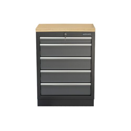 Dielenská skrinka s drevenou pracovnou doskou | 5 šuplíkov | 680x465x950 mm Matabro SET-CA01060 SET-CA01060