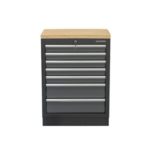 Dielenská skrinka s drevenou pracovnou doskou | 7 šuplíkov | 680x465x950 mm Matabro SET-CA01062 SET-CA01062