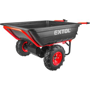 EXTOL PREMIUM dvojkolák nákladný s prevodovkou aku