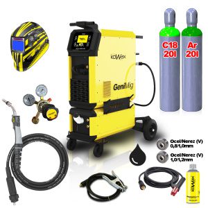 KOWAX GeniMig355DP LCD5 + Vodné chladenie + Kukla + Horák + plná Fľaša Co2 + Fľaša Argon KWXSTGM355DP_S04Q