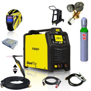 KOWAX GeniTig 220AC/DC LCD+horák T26A 4m+kab. 3m+hadica+kukla+Ventil+ plná Fľaša AR + Podvozok KWXSTGT220ACDC_S06