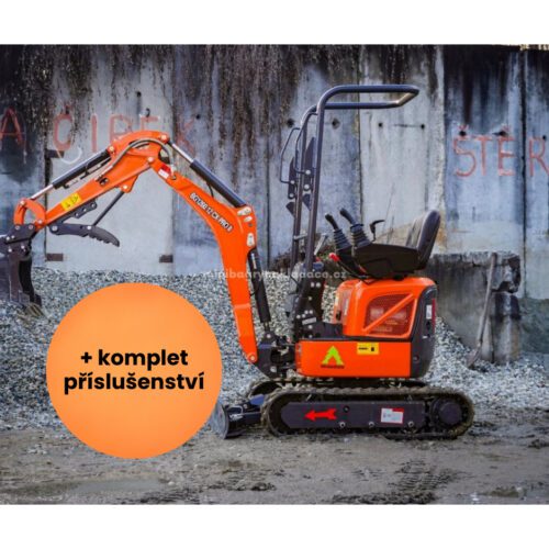 Minibager Baugarden BG1260.12 CX PRO II Kubota zvýhodnený set s hydraulickou lyžicou 800mm 8001BG126012CXPROIISET02