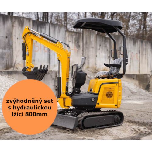 Minibager Baugarden BG910.01 zvýhodnený set s hydraulickou lyžicou 800mm 8001BG091001SET02