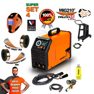 PANTERMAX Zvárací invertor MIG210FALCO 3 LCD SET4bL (MIG/MMA/TIG) PMMIG210-3-LCD_S04BL