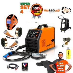 PANTERMAX Zvárací invertor MIG260LED SET4bL (MIG/MMA/TIG) PMMIG260LED_S04BL