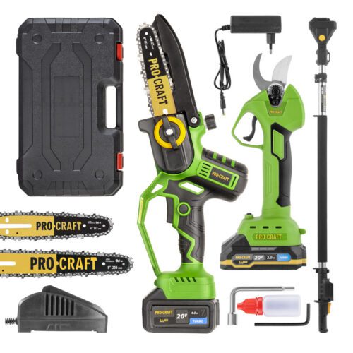 Procraft Súprava aku ručná pílka PKA32Li a nožnice na vetvy ES25Li + nadstavec EP2.0R | SPKA32Li/ES25Li/EP2.0 SPKA32Li/ES25Li/EP2.0