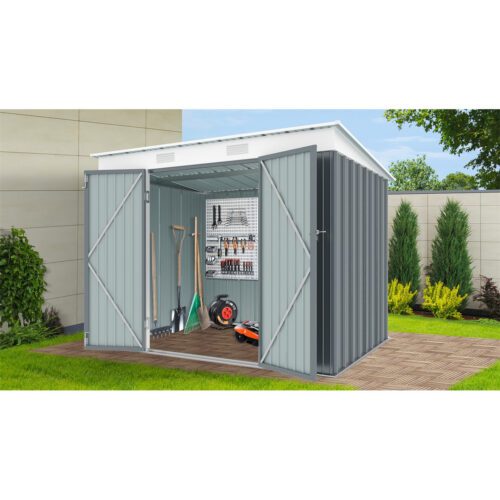 Riwall PRO RMSP 6x8 Anthracite záhradný domček kovový 2
