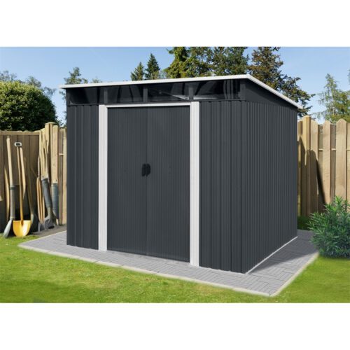 Riwall PRO RMSP 9x8 Anthracite LUX záhradný domček kovový 2