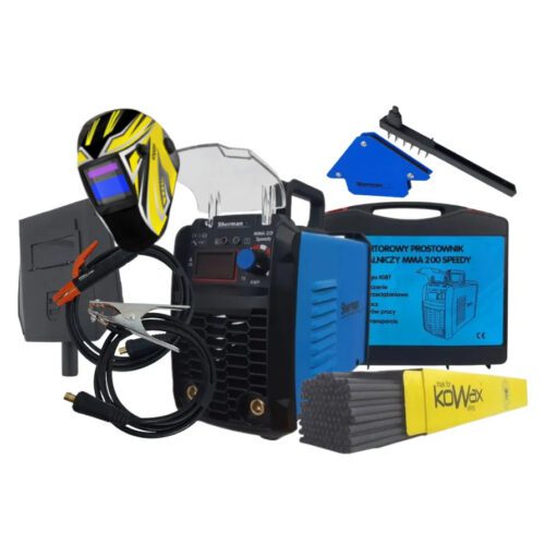 Sherman Zvárací Invertor MMA 200 Speedy + Kufor + Káble + Kefa + Kukla KWX3 + Elektródy 2