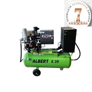 Skrutkový kompresor Atmos Albert E.39 + Vzdušník + Sušička E.39VS